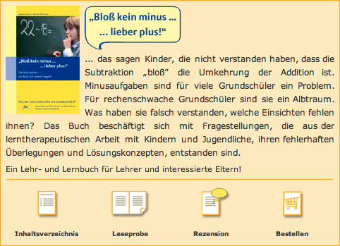 Vorstellung eines Buchs zum Thema Rechenschwäche Subtraktion vom Arbeitskreis Lernforschung